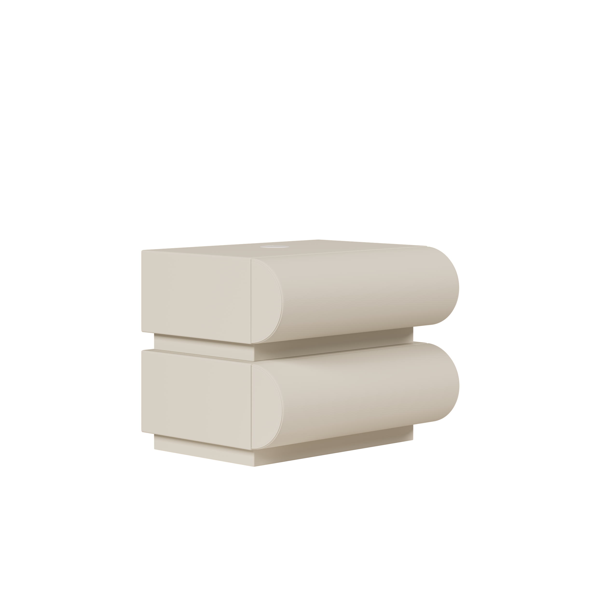 Table de chevet élégante moderne Humply en cuir blanc avec chargeur sans fil et tiroirs, table de chevet
